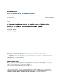 A Comparative Investigation of the Concept of Nature in the Writings of Henry M. Morris and Bernard L. Ramm
