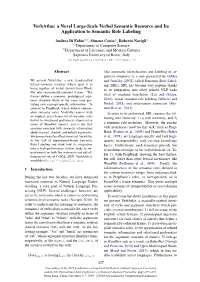 A Novel Large-Scale Verbal Semantic Resource and Its Application to Semantic Role Labeling
