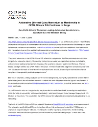 Automotive Ethernet Gains Momentum As Membership in OPEN Alliance SIG Continues to Surge