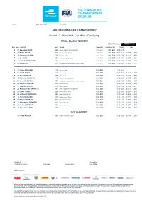 FINAL CLASSIFICATION Round 13