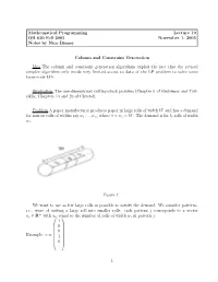 Mathematical Programming Lecture 19 OR 630 Fall 2005 November 1, 2005 Notes by Nico Diener