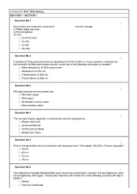 SECTION 1 Question No.1 Bar Screens Are Involved in Removal Of
