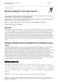 Standard Methods for Wax Moth Research