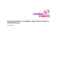 Submission to Ofcom's Consultation: Public Service Content in A