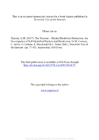 The Terrorist – Hacker Hacktivist Distinction