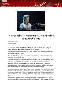 An Exclusive Interview with Deep Purple's Don Airey's Wife