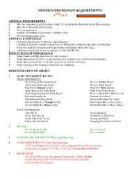 Minimum Promotion Requirements 8Th Gup