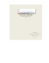 MONTHLY REPORT Public Debt Stock and Structure June 2019