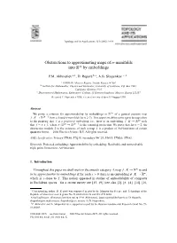 Obstructions to Approximating Maps of N-Manifolds Into R2n by Embeddings