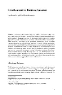 Robot Learning for Persistent Autonomy