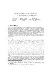 Synchronous Functional Programming: the Lucid Synchrone Experiment ∗