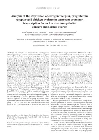 Transcription Factor I in Ovarian Epithelial Cancers and Normal Ovaries