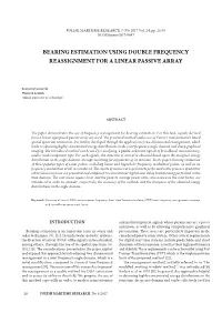 Bearing Estimation Using Double Frequency Reassignment for a Linear Passive Array