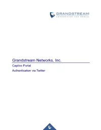 Captive Portal Authentication Via Twitter