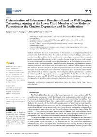 Determination of Paleocurrent Directions Based on Well Logging Technology Aiming at the Lower Third Member of the Shahejie Forma