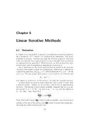 Linear Iterative Methods