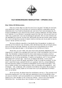 Old Winburnians Newsletter – Spring 2021