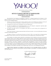 Proxy Statement for the 2016 Annual Meeting of Shareholders