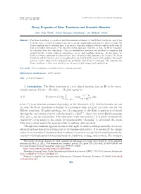 Decay Properties of Riesz Transforms and Steerable Wavelets∗