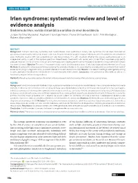 Irlen Syndrome: Systematic Review and Level of Evidence Analysis