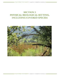 Section 2 Physical/Biological Setting, Including Covered Species