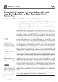 Spatiotemporal Modeling of Coniferous Forests Dynamics Along the Southern Edge of Their Range in the Central Russian Plain