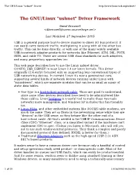 The GNU/Linux "Usbnet" Driver Framework