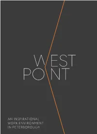 AN INSPIRATIONAL WORK ENVIRONMENT in PETERBOROUGH Indicative CGI — Main Entrance to Westpoint