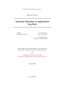 Anomaly Detection in Application Log Data