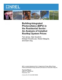 Building Integrated Photovoltaics (BIPV)
