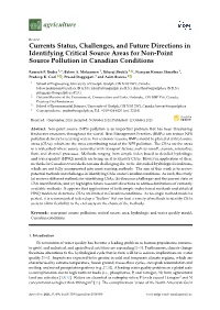 Currents Status, Challenges, and Future Directions in Identifying Critical Source Areas for Non-Point Source Pollution in Canadian Conditions