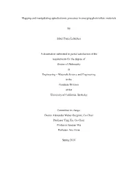Mapping and Manipulating Optoelectronic Processes in Emerging Photovoltaic Materials