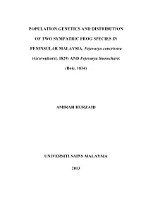 Population Genetics and Distribution of Two Sympatric