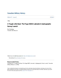 The Pogo-HMCS Labrador's Hydrographic Survey Launch