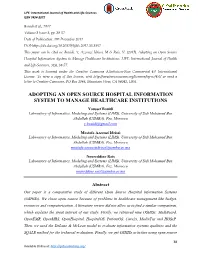 Adopting an Open Source Hospital Information System to Manage Healthcare Institutions