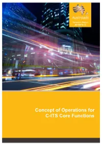 Concept of Operations for C-ITS Core Functions
