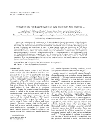 Extraction and Rapid Quantification of Pure Bixin from Bixa Orellena L