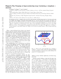 Magnetic Flux Pumping in Superconducting Loop Containing a Josephson Ψ Junction S