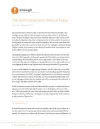 The Lord's Resistance Army of Today