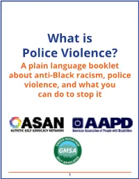 What Is Police Violence? Plain Language Toolkit
