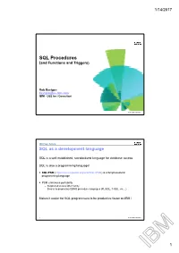Writing SQL Stored Procedures & Functions