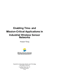 And Mission-Critical Applications in Industrial Wireless Sensor Networks