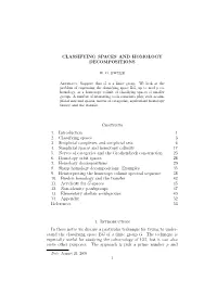 Classifying Spaces and Homology Decompositions