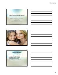 Coding for the OB/GYN Practice Coding Principals