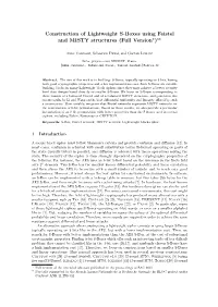 Construction of Lightweight S-Boxes Using Feistel and MISTY Structures (Full Version?)??