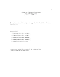 Problems for Condensed Matter Physics (3Rd Year Course B.VI) A