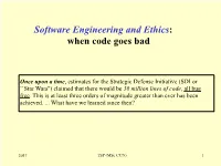 Software Engineering and Ethics: When Code Goes Bad