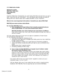 Medication Guide MULTAQ (MUL-Tak) (Dronedarone) Tablets
