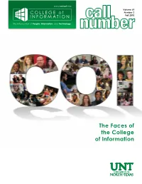The Faces of the College of Information Editor’S Table of Letter Contents