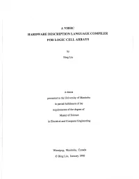 A Vhsic Hardware Description Language Compiler for Logic Cell Arrays